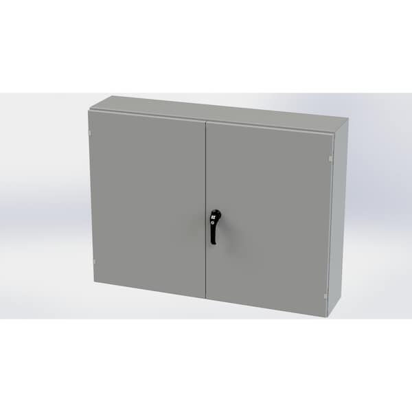 3 Point Latch with Padlock Handle Electrical Enclosures, 36 in H, 10 in D, 48 in W, NEMA 3R, 12, 13